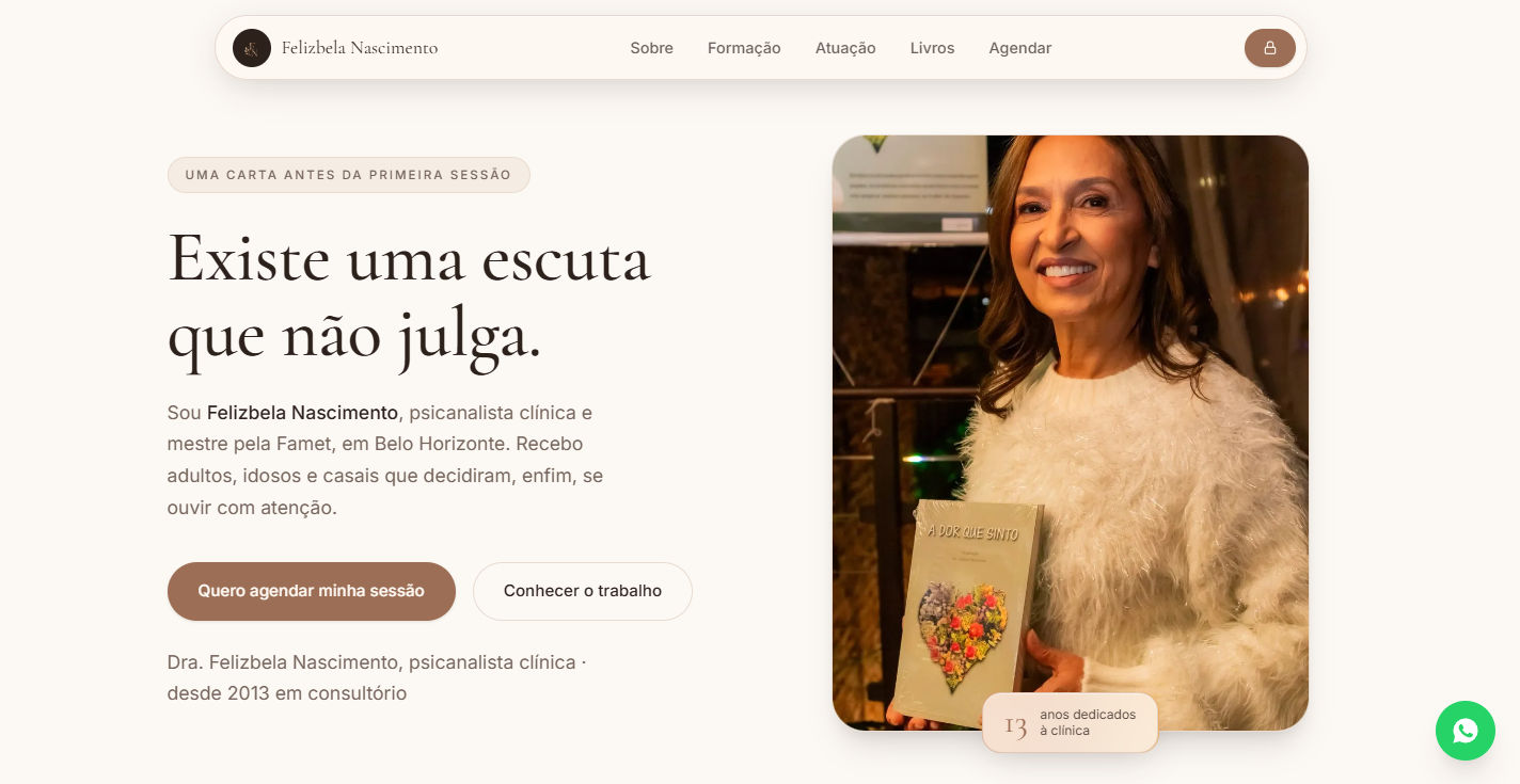 Sistema de agendamento desenvolvido para Feliz Bela Nascimento, versão desktop